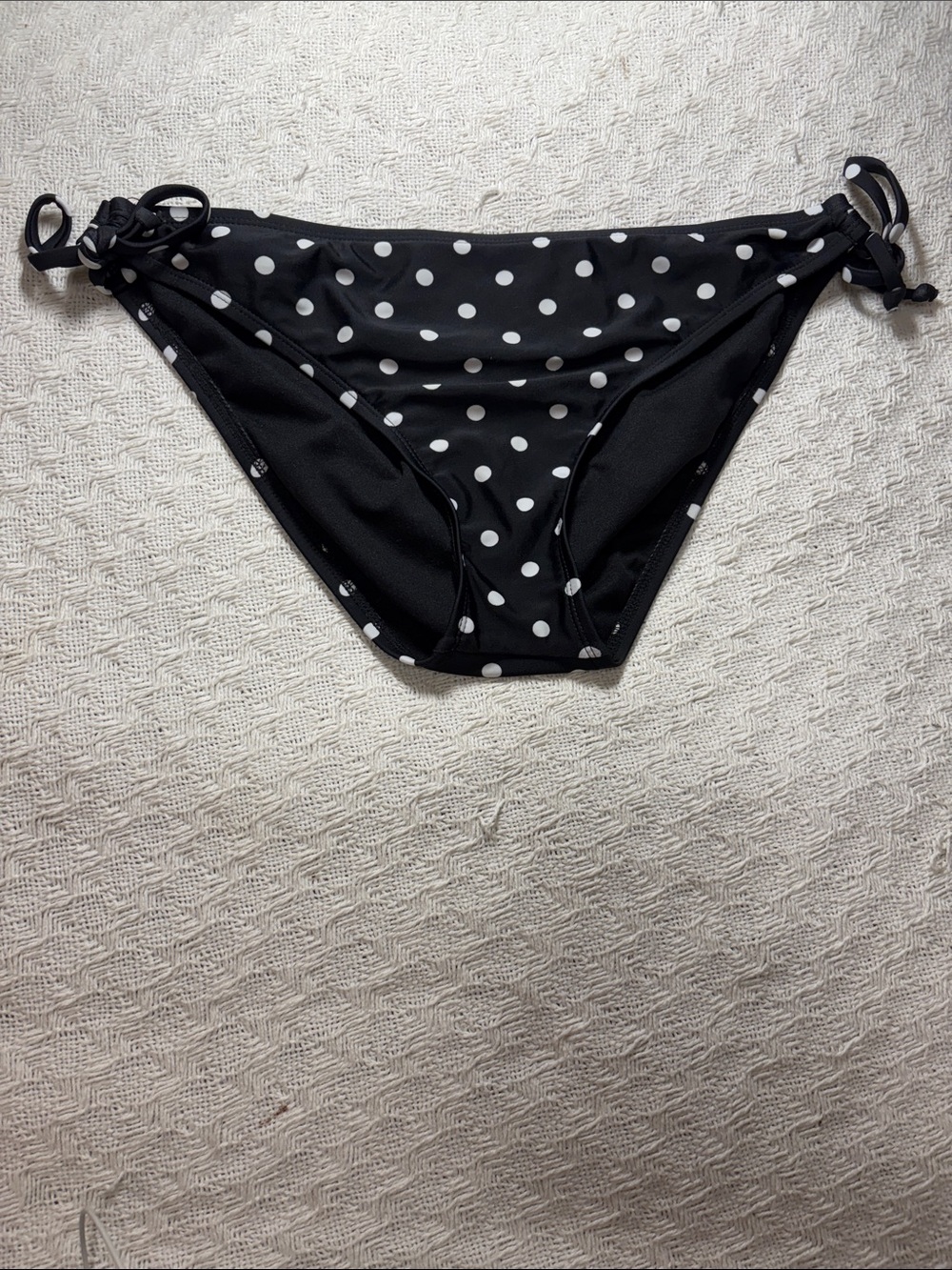 Black & white polka dot Mossimo bikini bottoms L